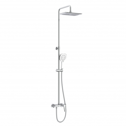 Imprese BILA DESNE система душова (змішувач для ванни, кнопки, верхній душ 298*208 мм ABS, ручний душ 127 мм 3 режими, шланг 170 см), хром - T-10303SQ