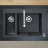Hansgrohe S510-F635 мийка для кухні, вбудована 180/450, колір чорний графіт - 43315170