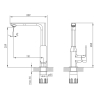Imprese PIVOT WB змішувач для кухні, хром, 35 мм - f03408501WB