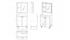 RJ ATLANT комплект меблів 60см білий: тумба підлогова, 2 дверцят + дзеркальна шафа 60*60см + умивальник меблевий - RJ02601WH