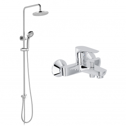 Imprese душовий набір, змішувач для ванни MODUS, душова система без змішувача (f03208201SR+T-15084), хром - SET20220122