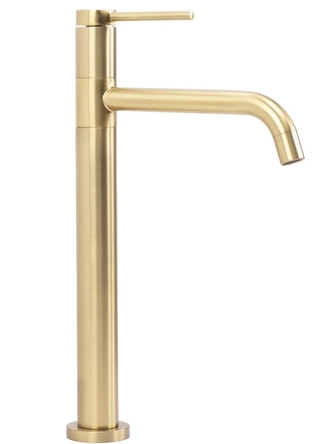 смеситель для умывальника Rea Lugano gold brushed, высокий (REA-B4420)