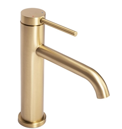 смеситель для умывальника Rea Clif gold brushed низкий (REA-B5323)