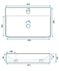 умывальник Rea Naomi 45,5x28,5 white (REA-U0630)